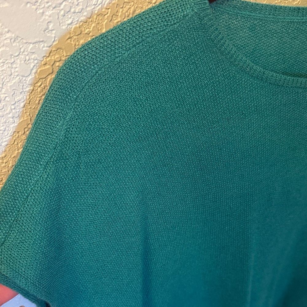 Eileen Fisher Women's Vibrant Teal cap Sleeve Top - Picture 3 of 5